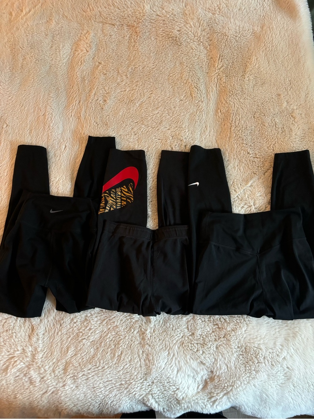Nike High Rise Full Length Black Leggings Bundle Size XS